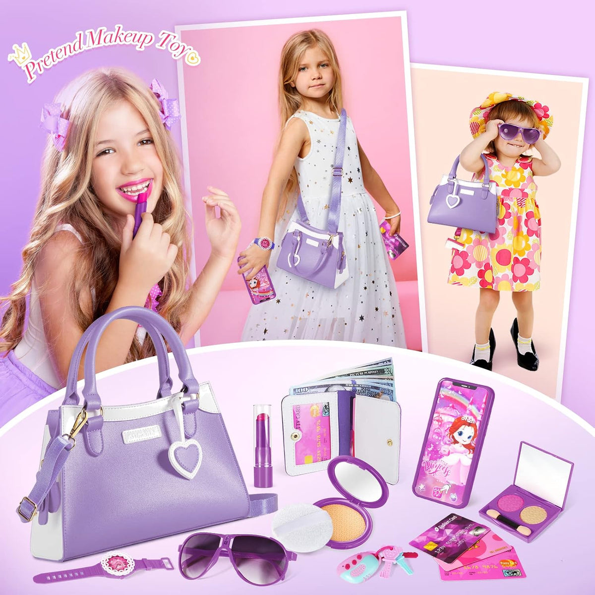 Shemira Bolso de Juego para Niñas Pequeñas, Juguetes de Princesa de...