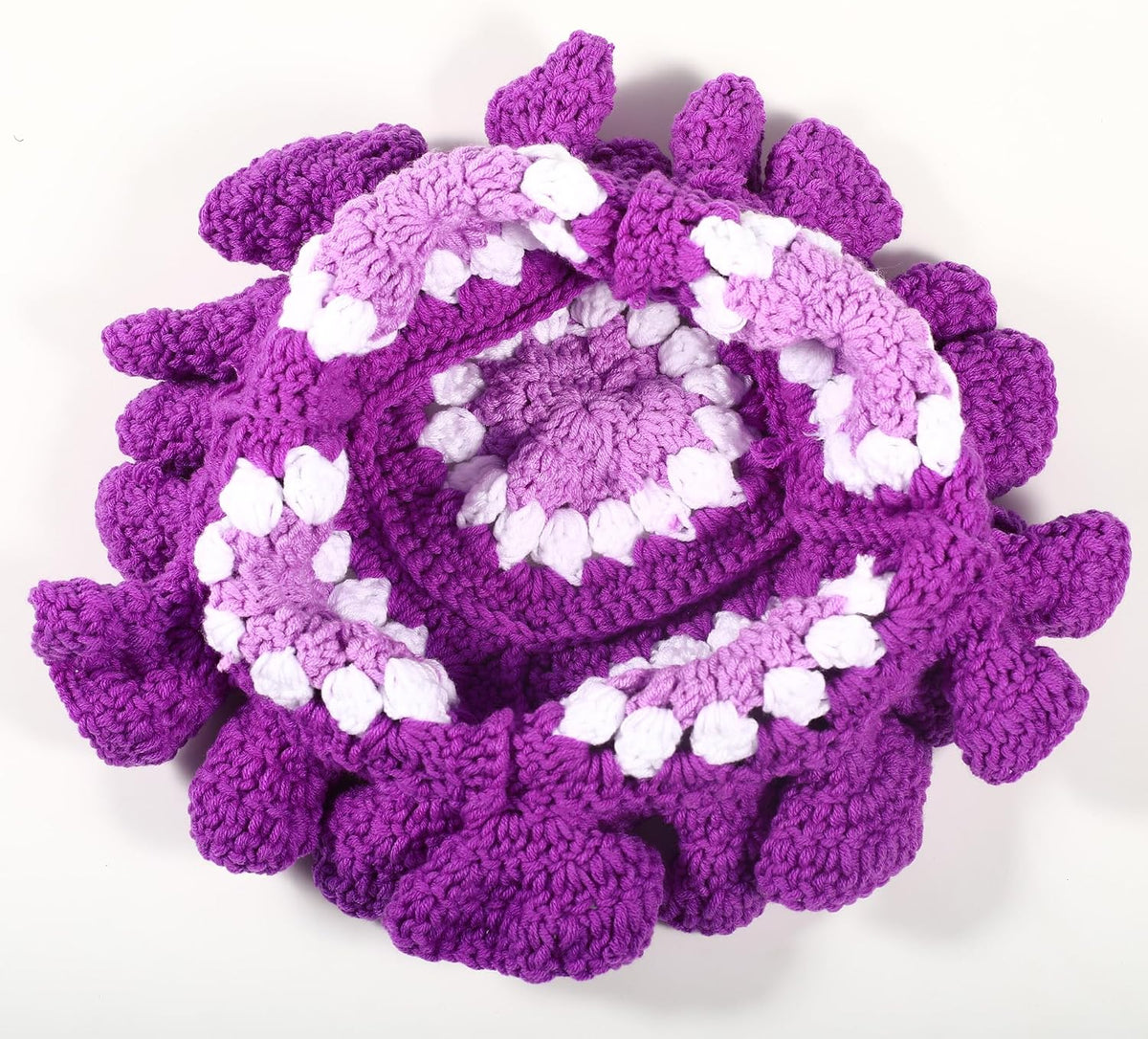 Ahouws Sombrero de pescador de ganchillo para mujer, diseño de flor...