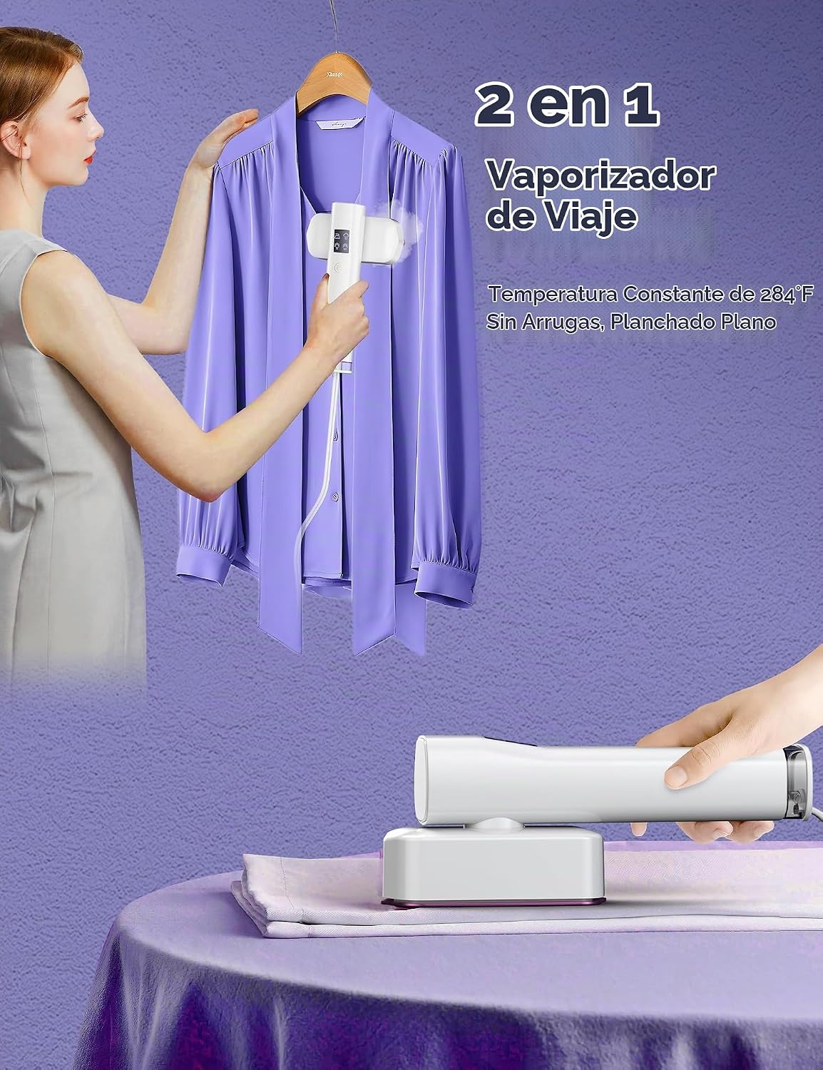Sundu - Vaporizador portátil 2 en 1 para ropa, vaporizador y planch...