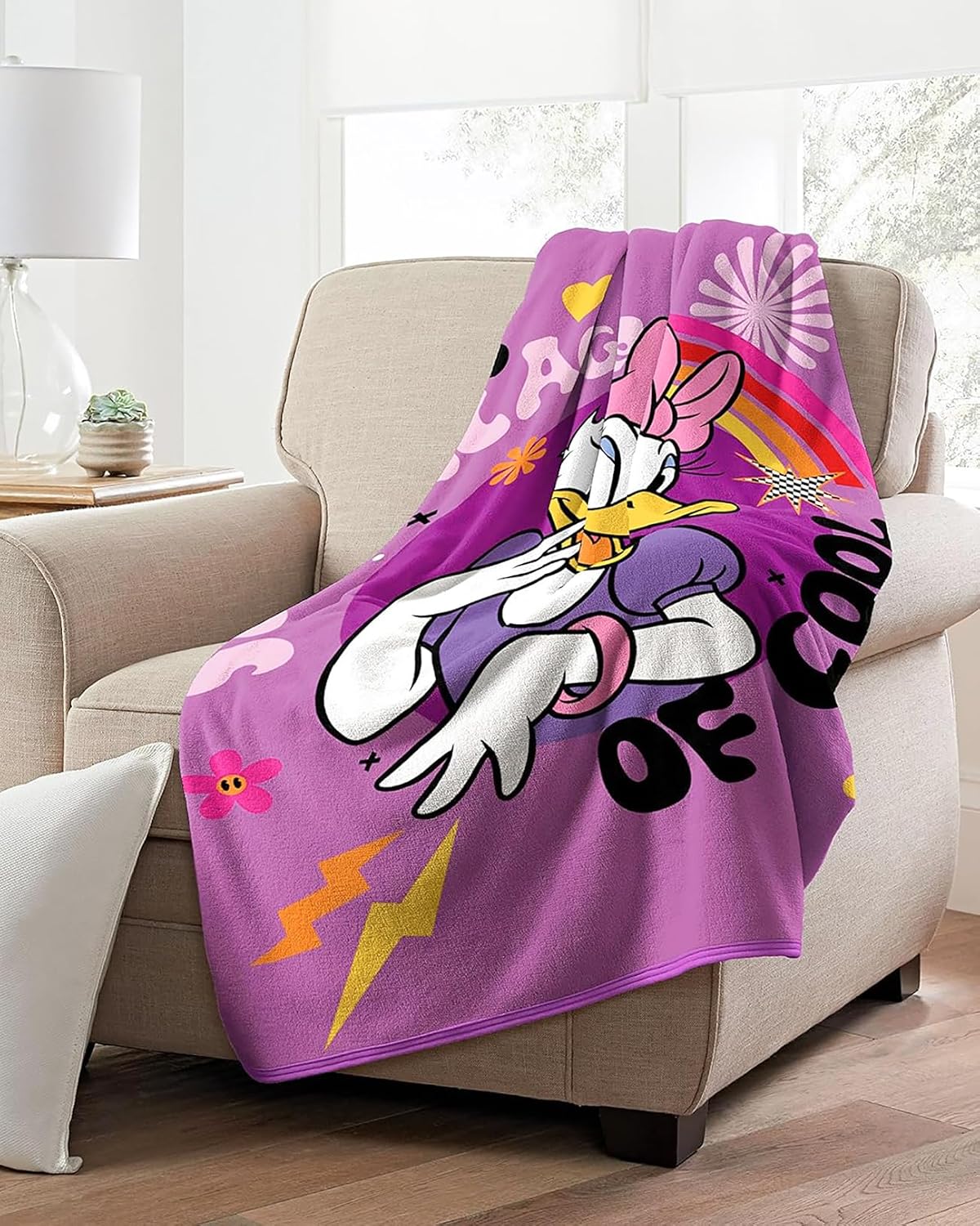 Northwest Pato Donald\/Pata Daisy Manta de Micro Raschel, 46" x...