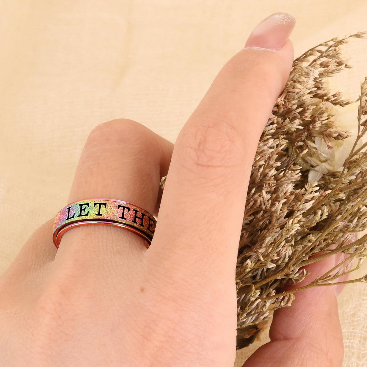 Juguetes Fidget Anillo de Ansiedad para Adultos para Mujeres: Fidge...