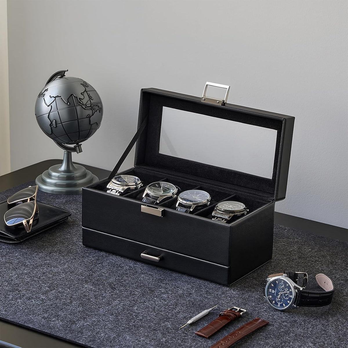 ProCase Funda para reloj, organizador de caja de reloj con 4 ranura...
