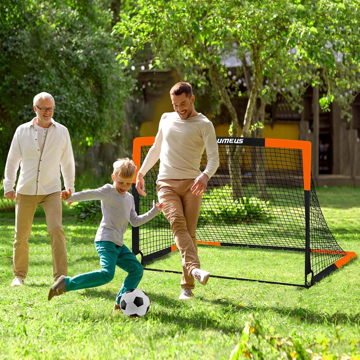 Porterías de fútbol para niños para patio trasero, juego de 2, 4 x...