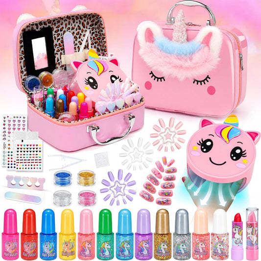 Juego de esmaltes de uñas para niñas, kit de salón de arte de uñas...