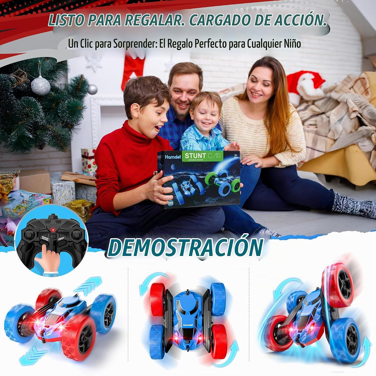Hamdol STEM - Auto de control remoto para niños, 360° giratorio de...