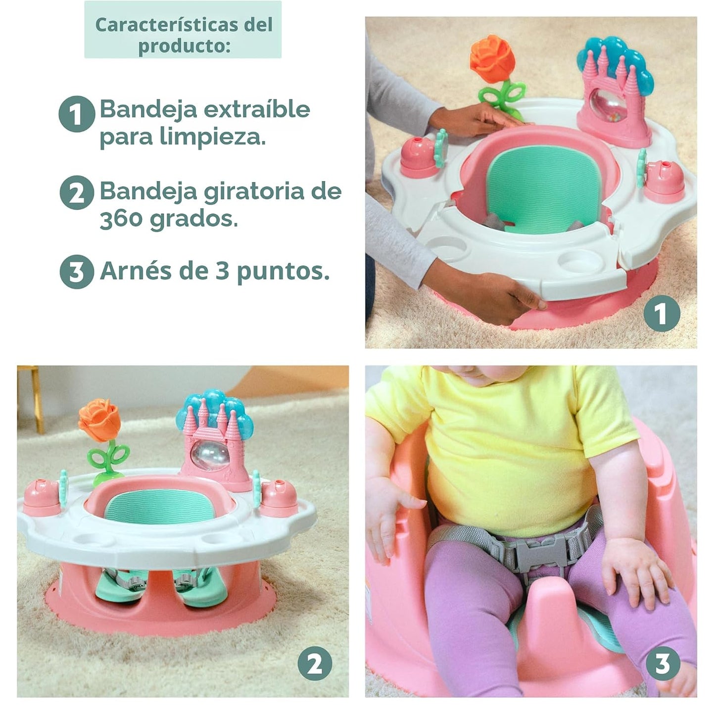 Bright Starts Disney Princess SuperSeat, divertido asiento de bebé...