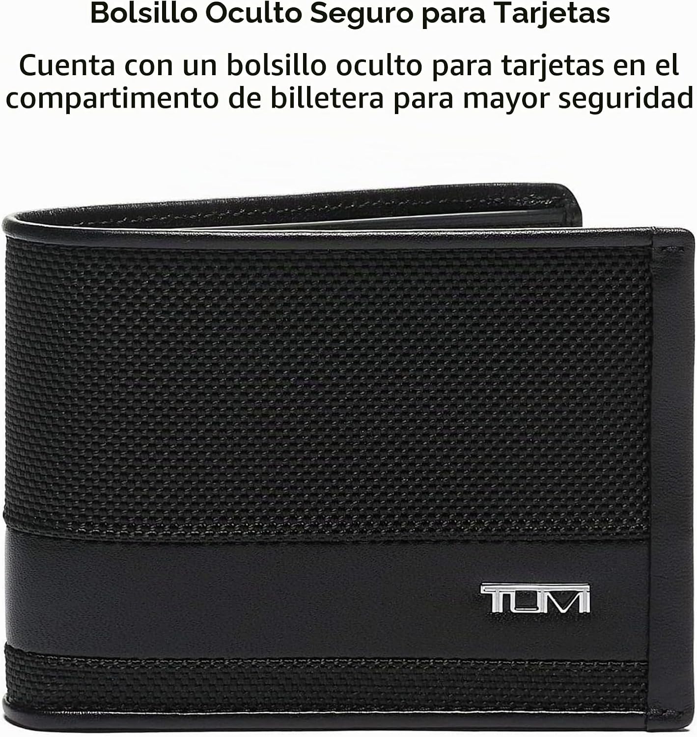 TUMI - Billetera doble Alpha para hombre, Negro -, Alfa Doble Bille...