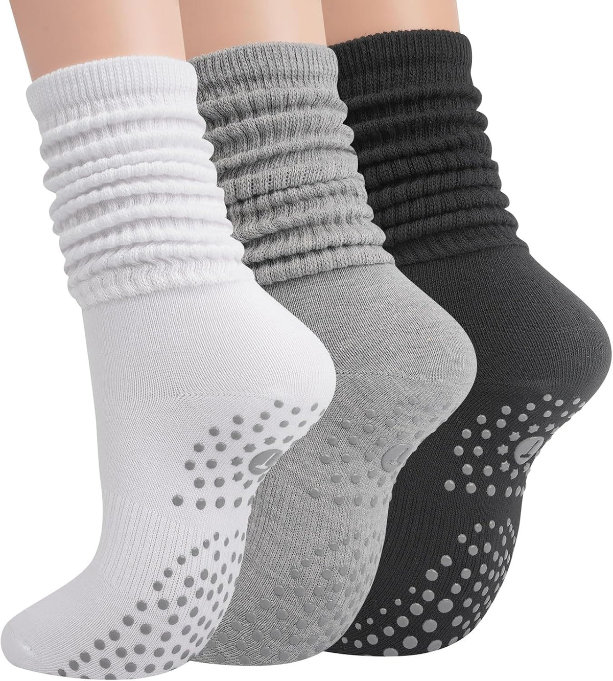 Calcetines de agarre para pilates para mujer, calcetines de yoga co...