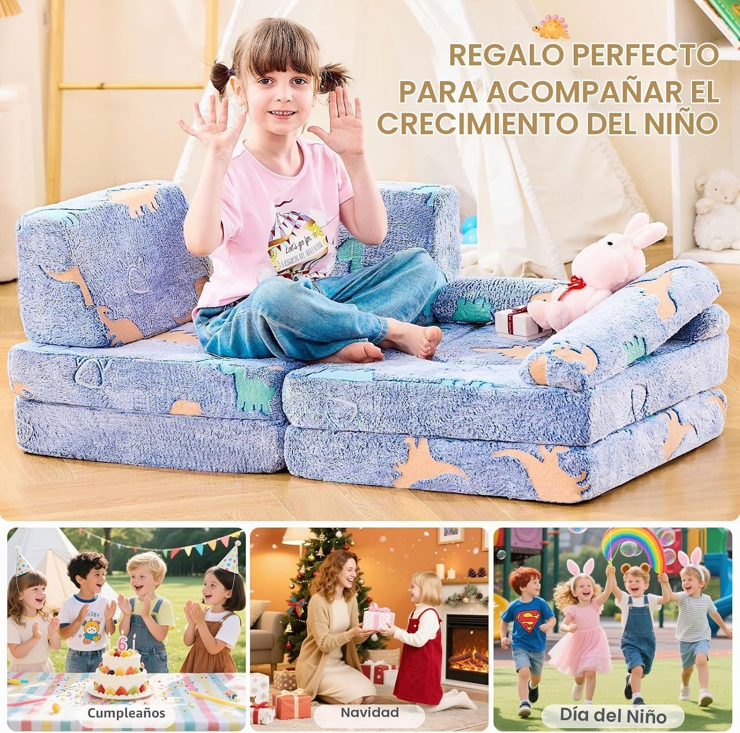 IFNOW Sofá de juego modular para niños, sofá para niños pequeños, s...
