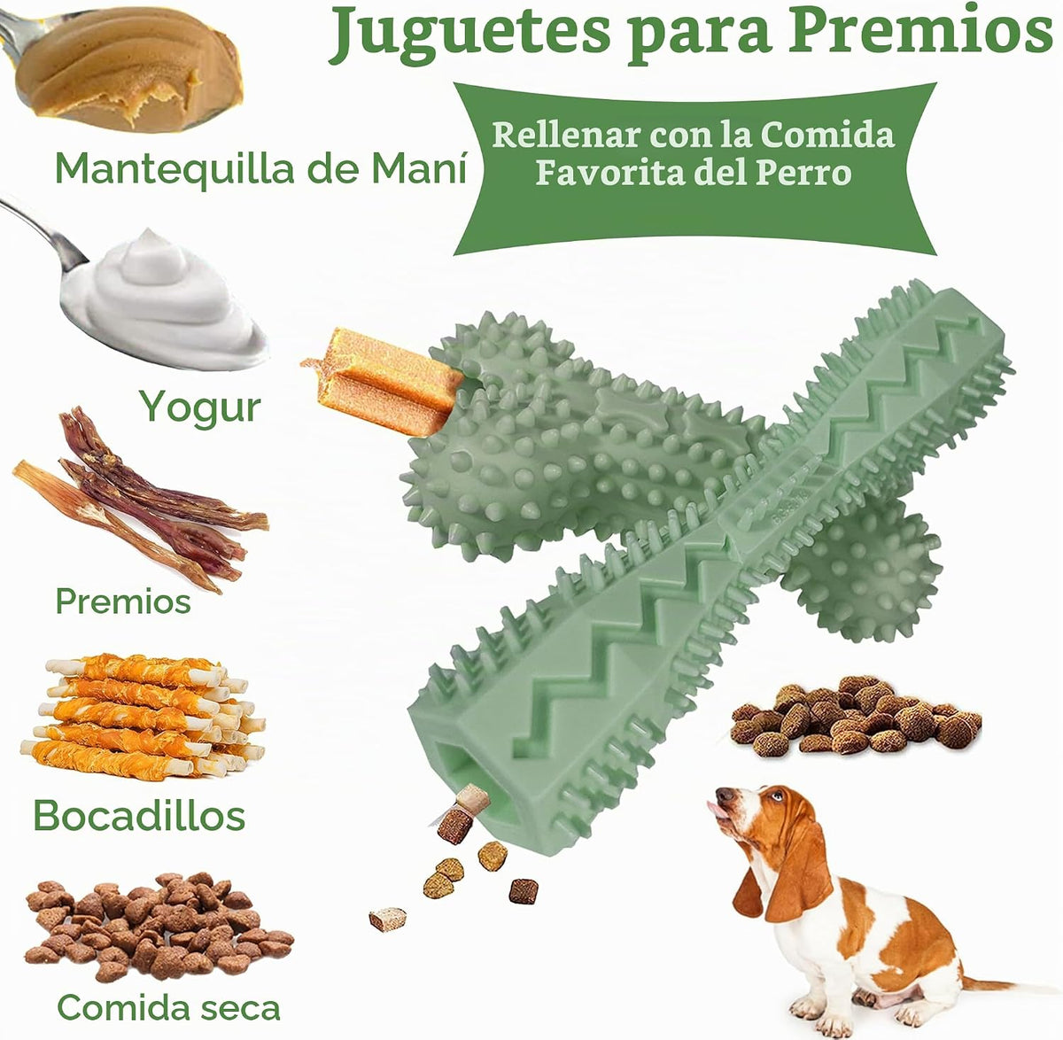 Juguetes de dentición para cachorros, bola molar de hueso de goma |...