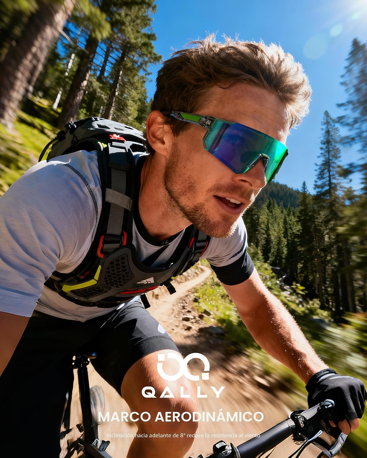 QALLY Gafas de sol deportivas polarizadas para hombres y mujeres, p...