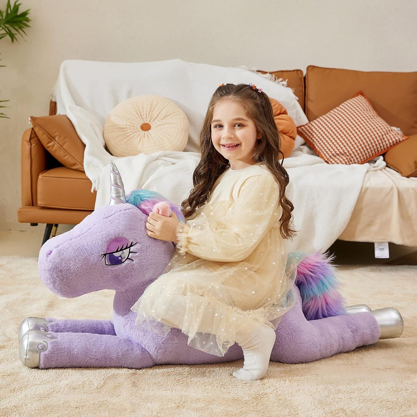 IKASA Animal de Peluche de Unicornio Gigante, Juguetes Suaves Grand...