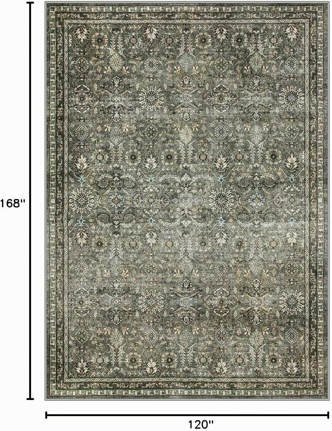 Lahome Alfombras grandes de 10 x 14 para sala de estar, color verde...