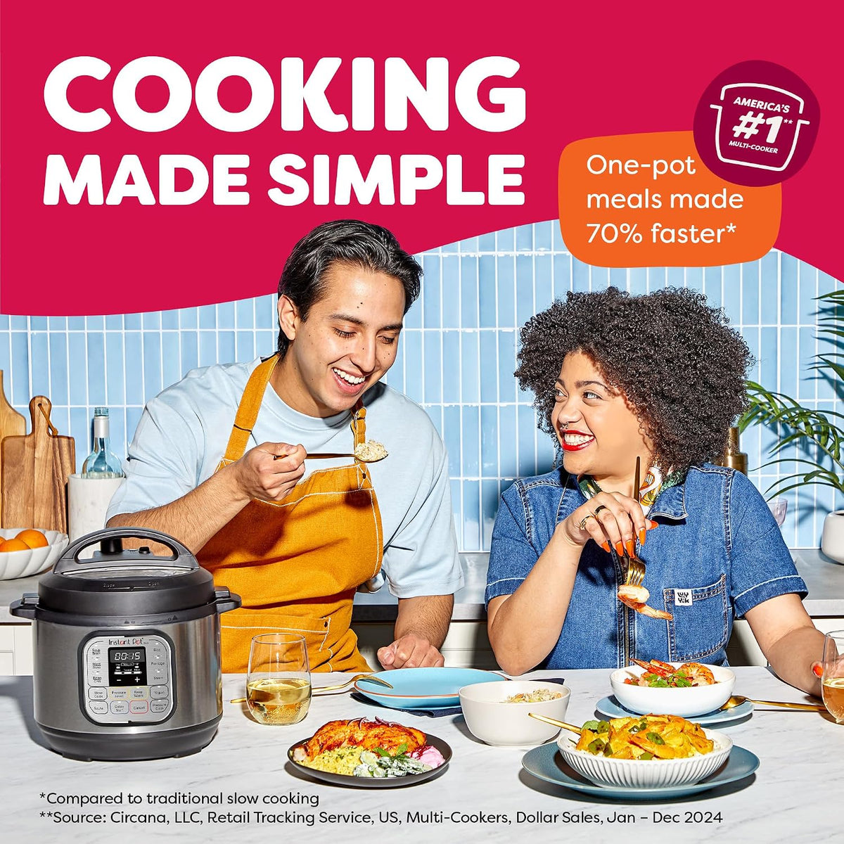 Instant Pot IP-DUO60, 6cuartos\/1000W - Olla a presión multifunción...