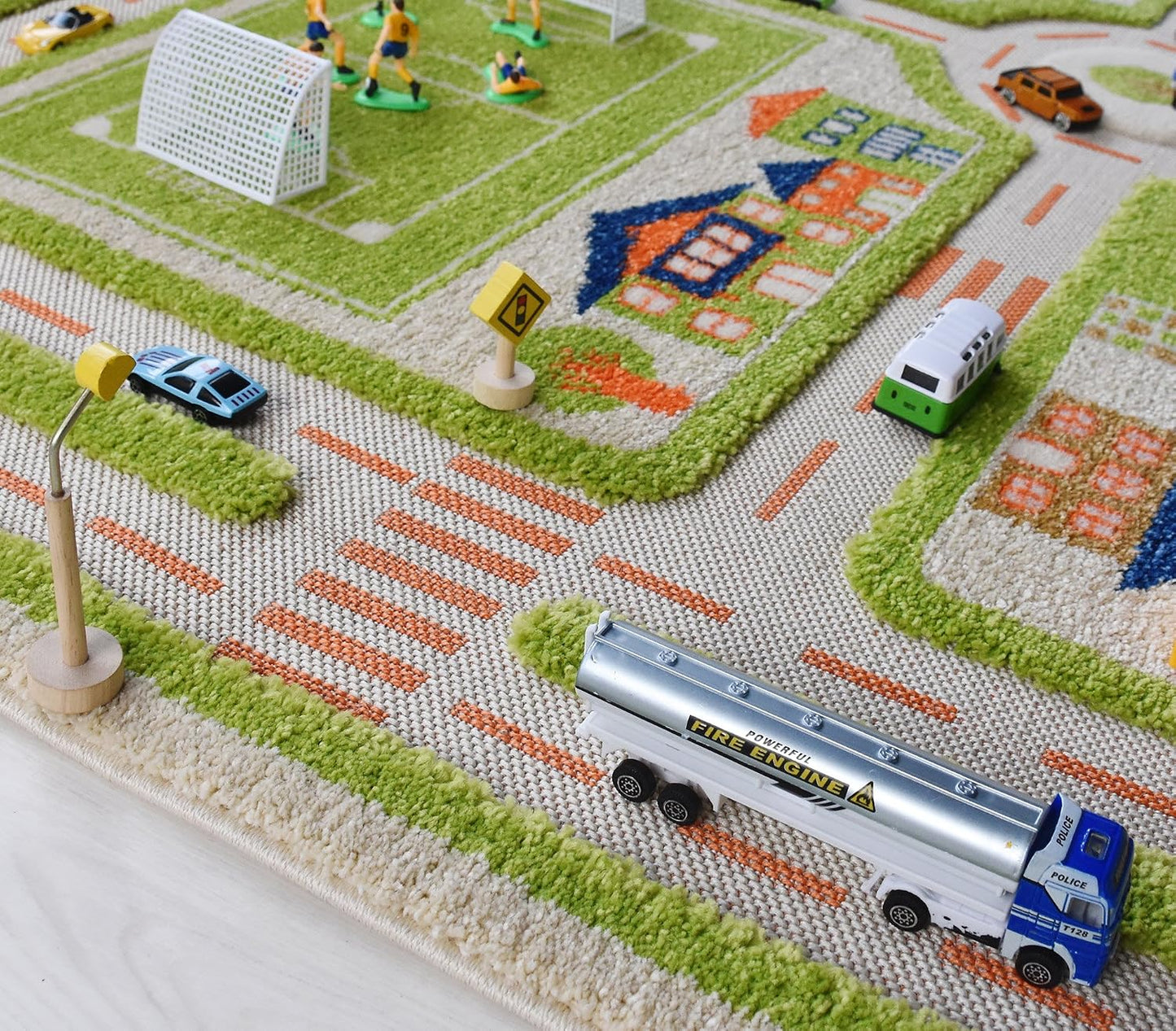 IVI Alfombra de juego 3D de 71 x 52.5 pulgadas, educativa, color ve...