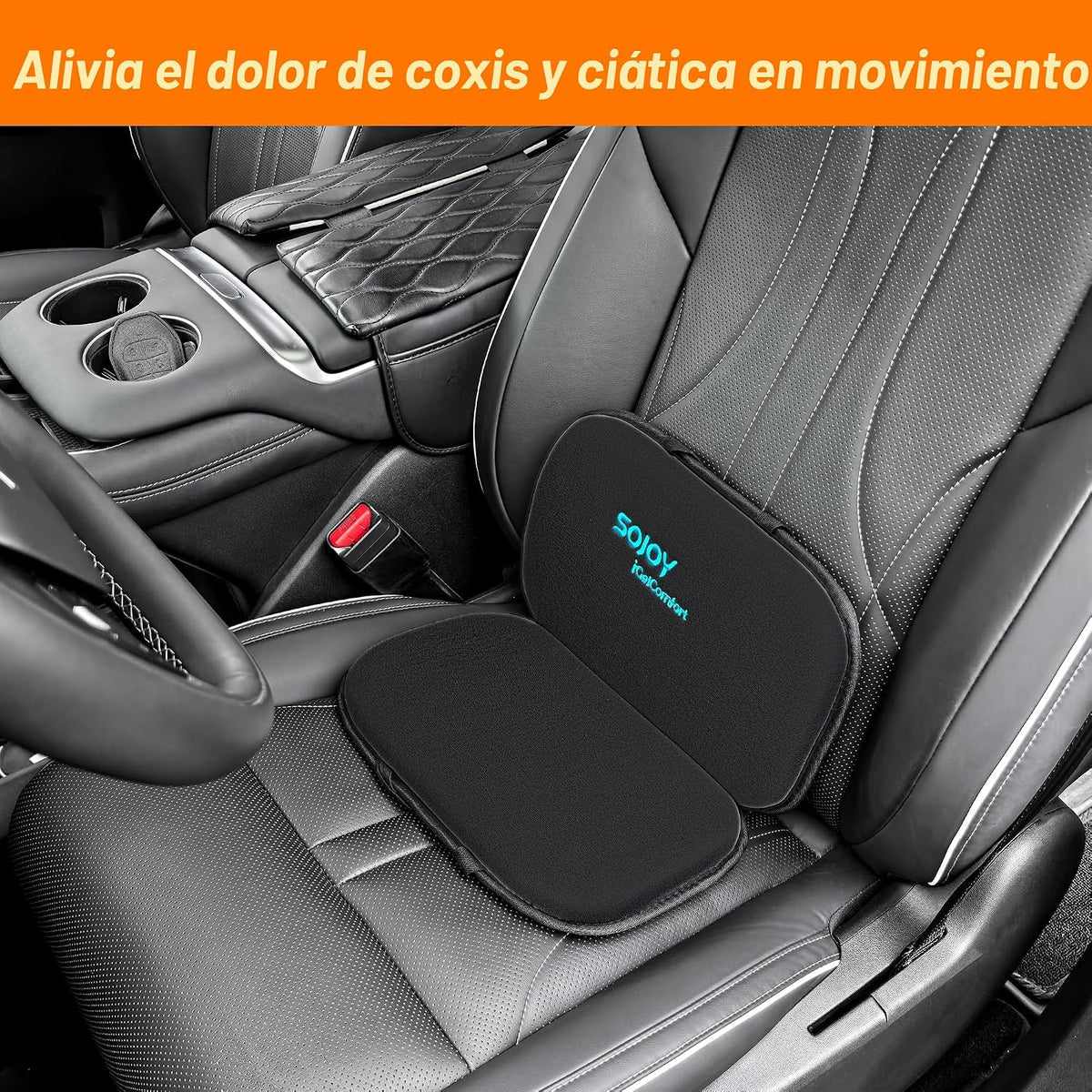 Sojoy iGelComfort Cojín de Asiento de Gel Plegable 3 en 1 con Espum...