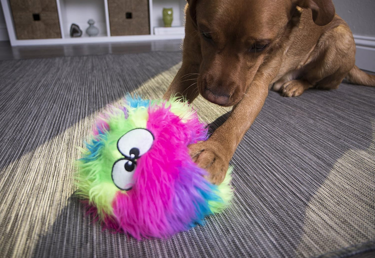 goDog Furballz - Bola de peluche chirriante para perro, tecnología...