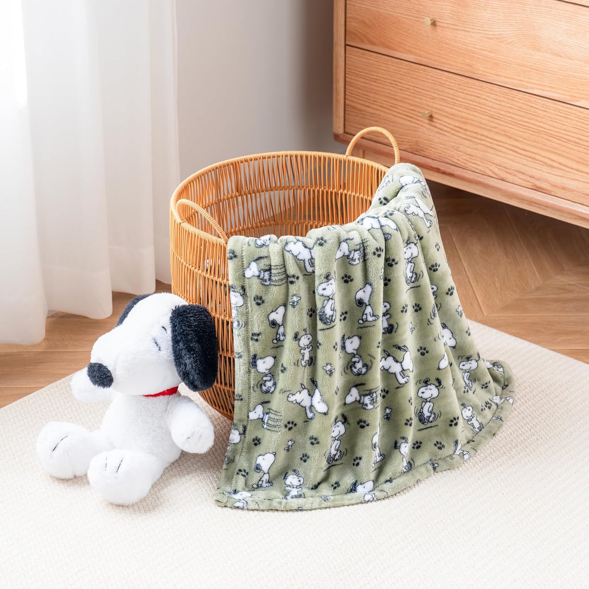 Berkshire Blanket Peanuts® VelvetLoft® - Manta de felpa de Snoopy c...