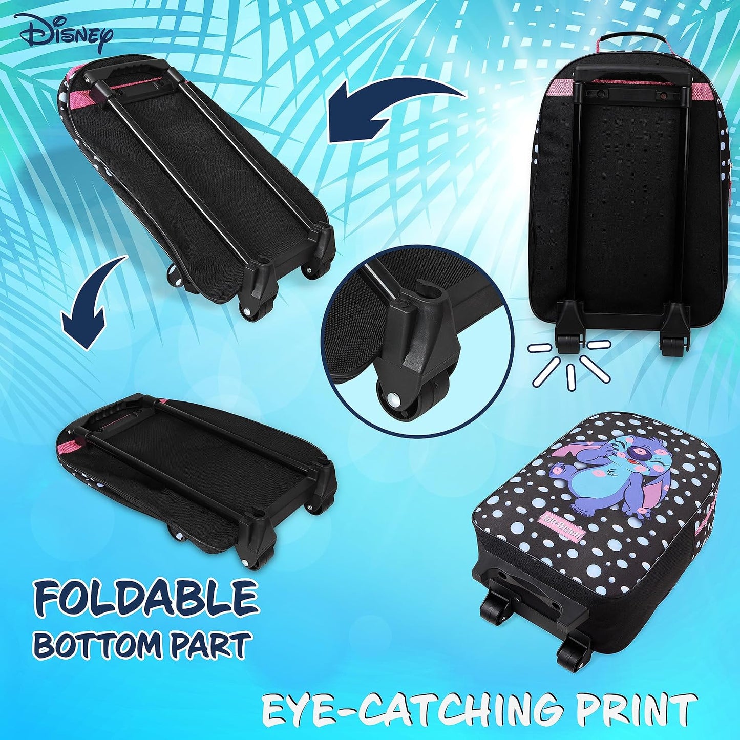 Disney Equipaje Rodante para Niños 40,6×27,9 cm, Maleta de Mano de...