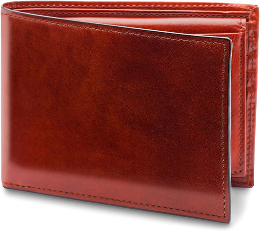 Bosca Billetera de cuero italiano de crédito para hombre con tarjet...
