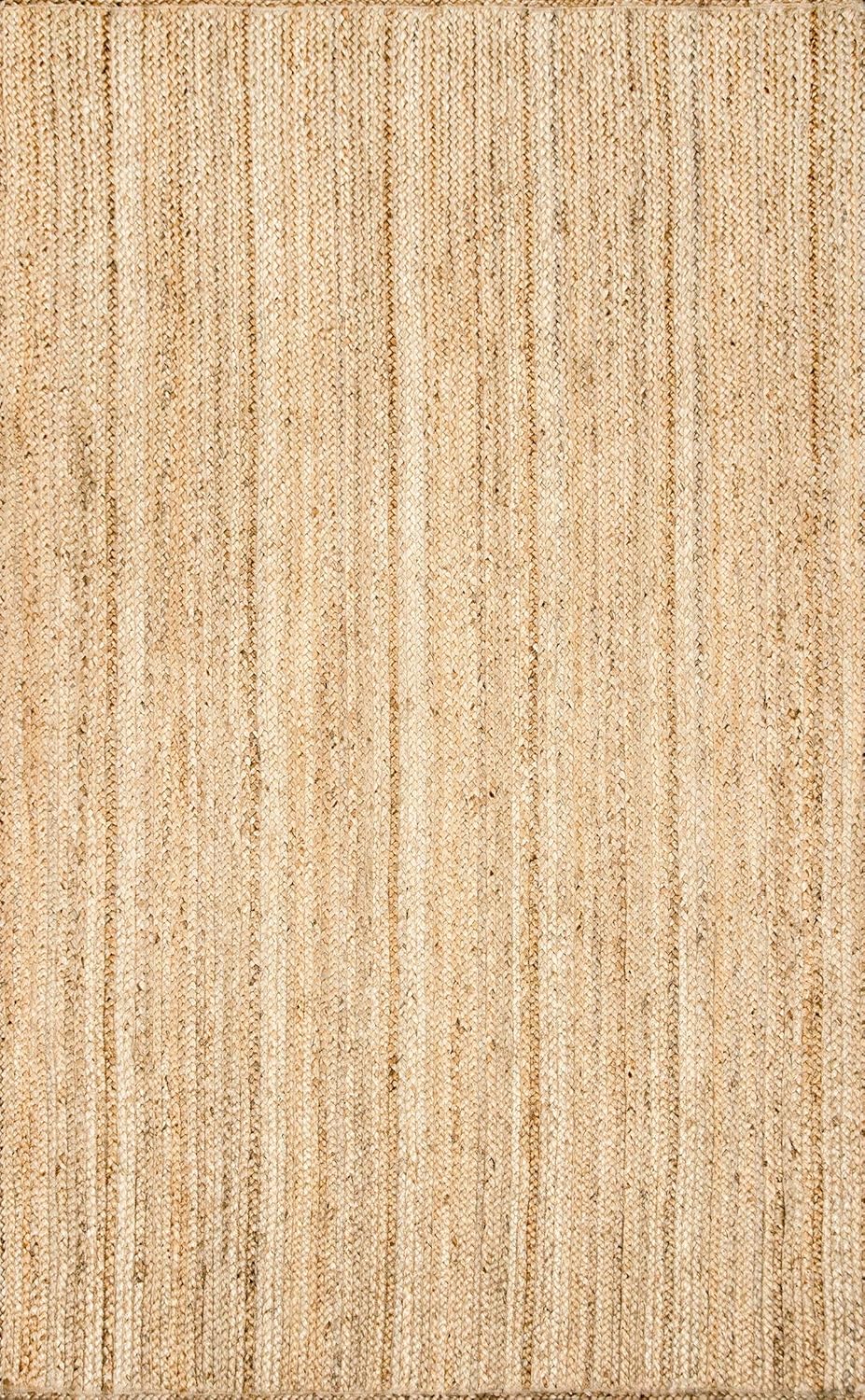 nuLOOM 9x12 Rigo Alfombra de yute tejida a mano, natural, diseño rú...