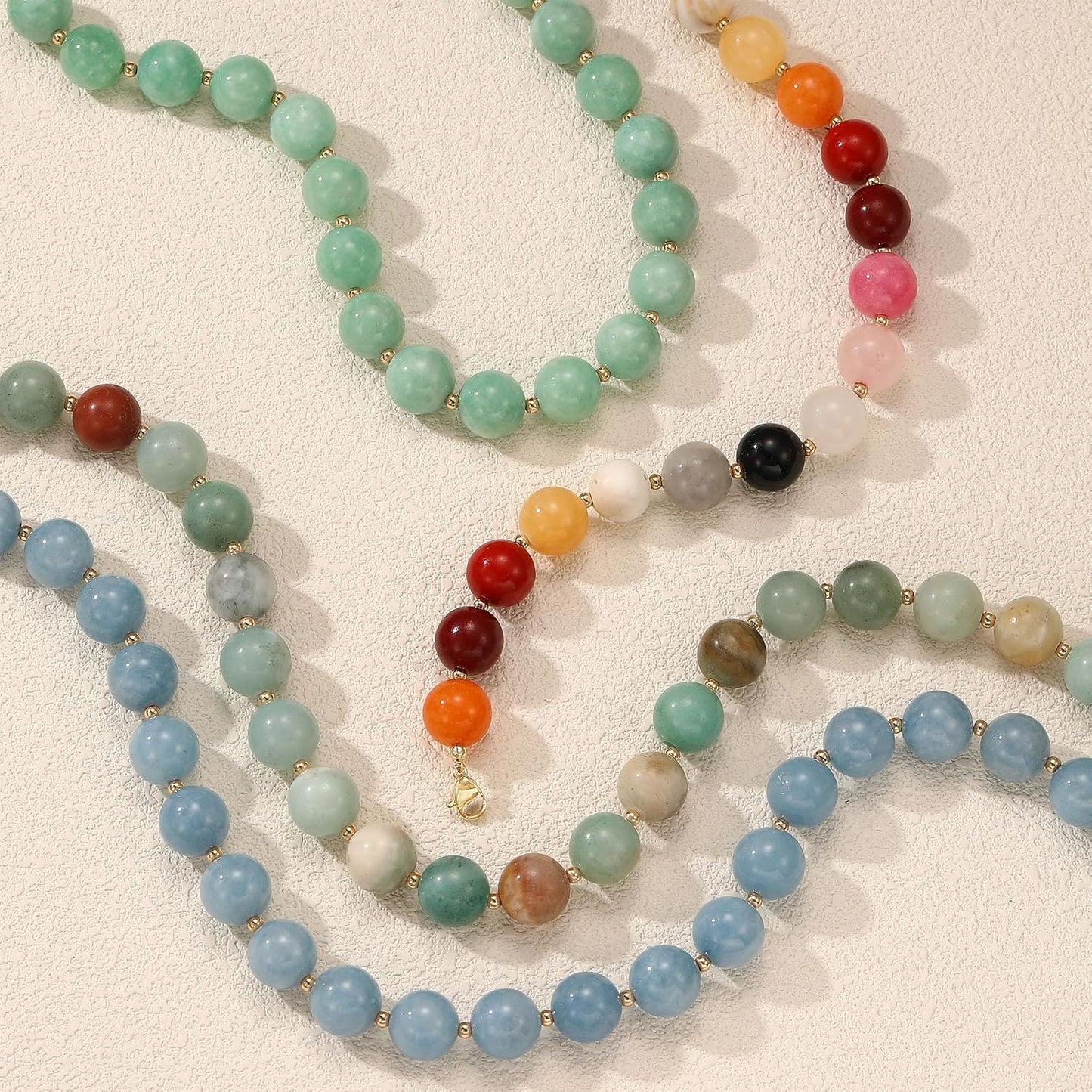 Drogomen Collar de cuentas de colores para mujer, estilo bohemio, c...