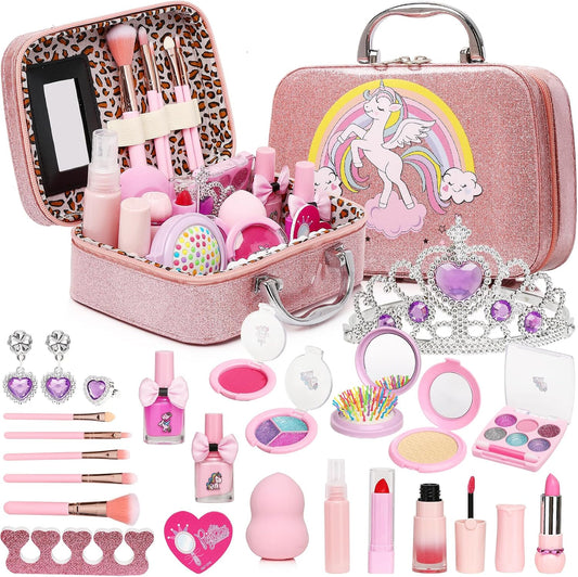 Juguetes de maquillaje lavables para niñas, juegos de maquillaje re...