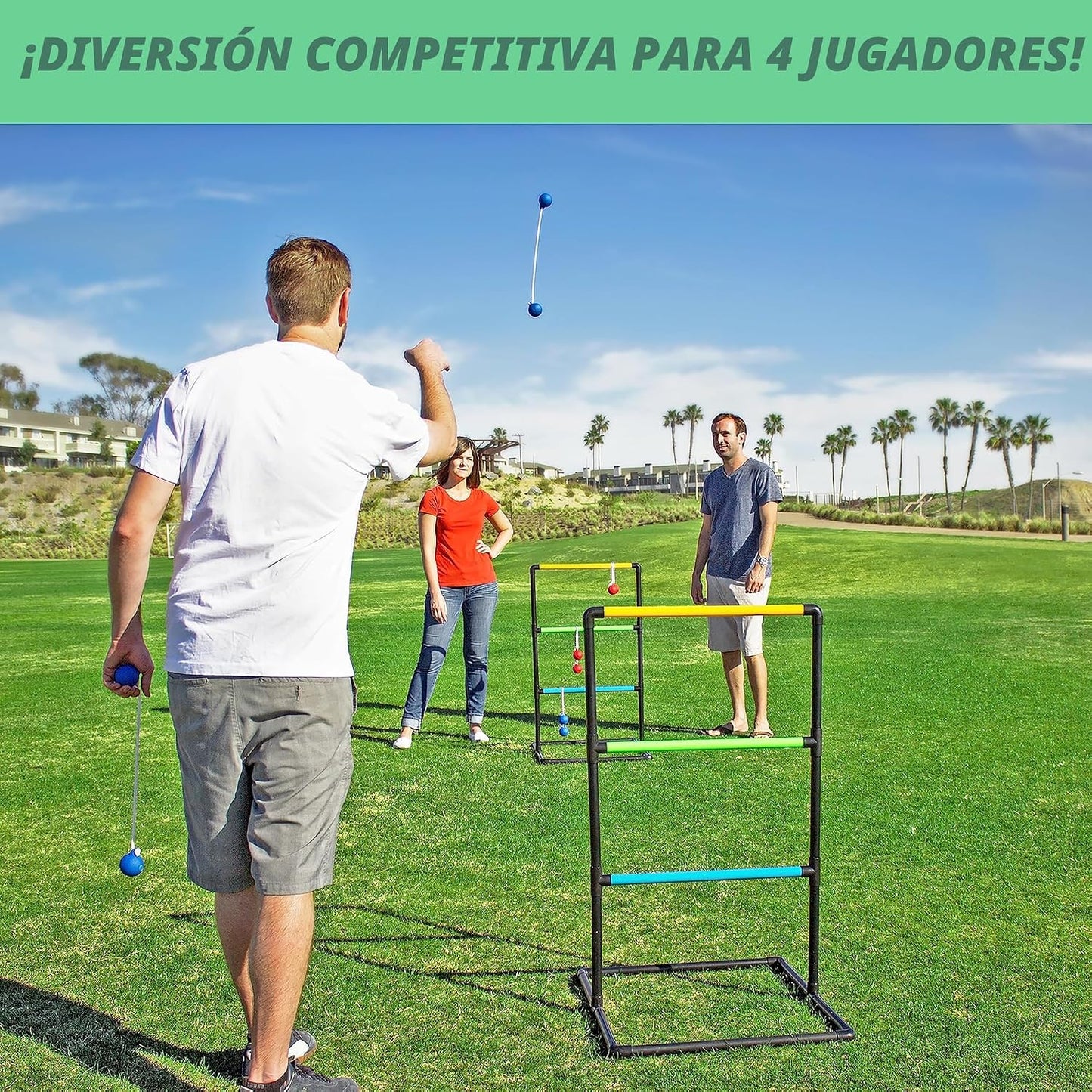 GoSports Juego de lanzamiento de escalera para interiores y exterio...