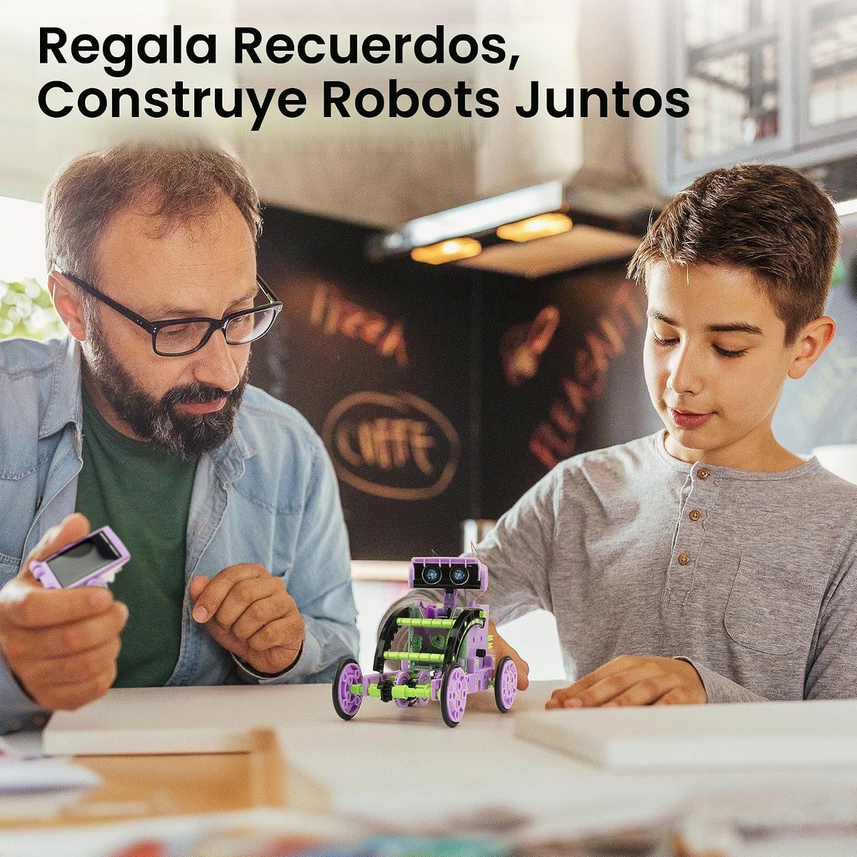 Sillbird Kit de robot de construcción solar, regalo STEM 12 en 1 pa...