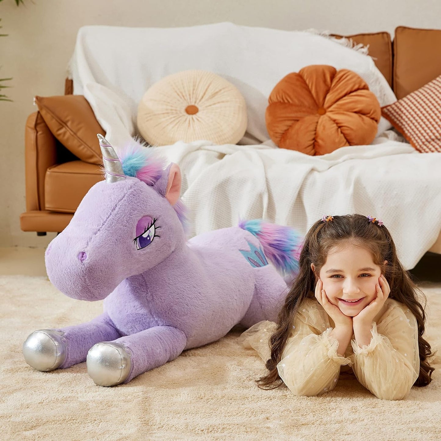 IKASA Animal de Peluche de Unicornio Gigante, Juguetes Suaves Grand...