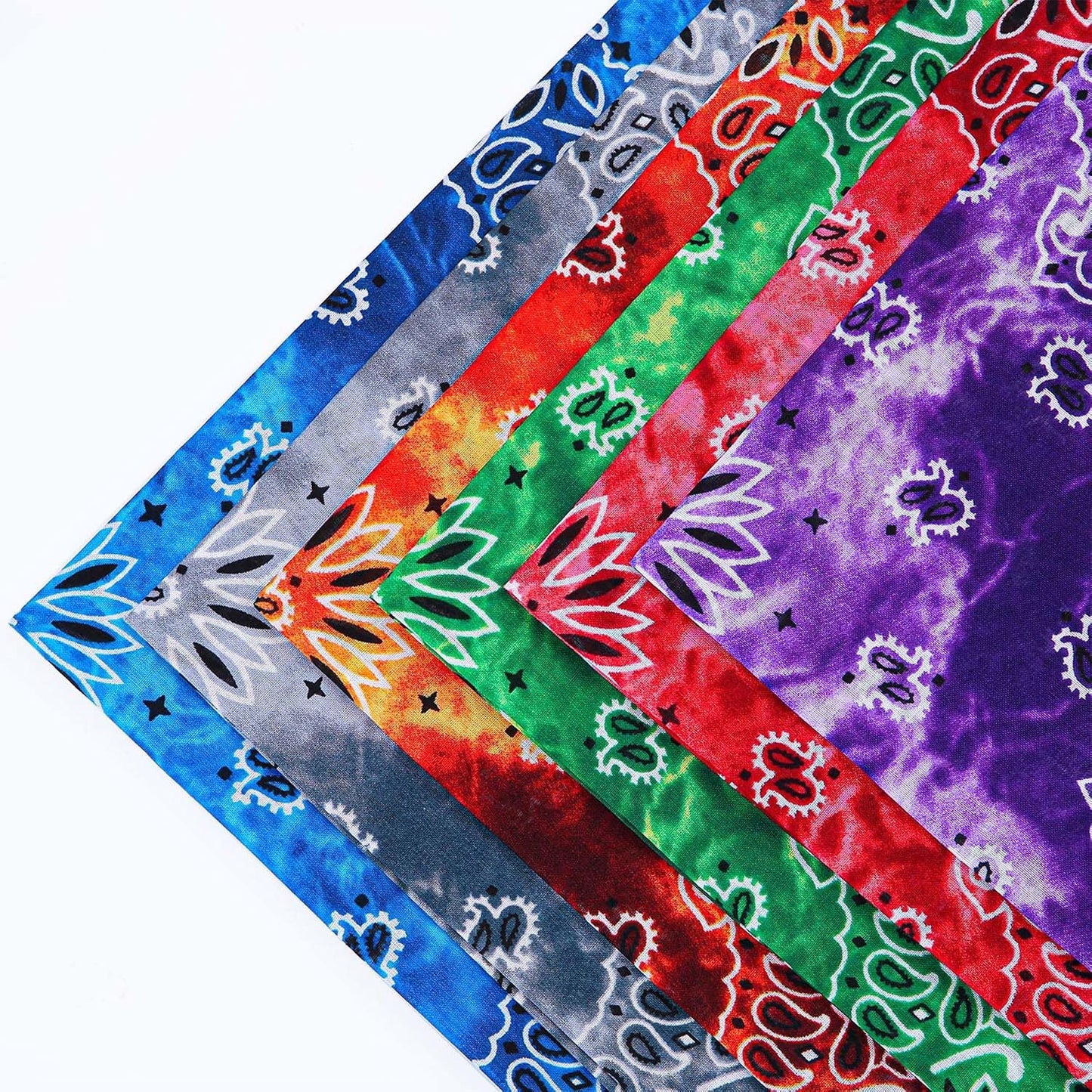 URATOT Paquete de 6 bandanas de algodón con estampado de cachemira...