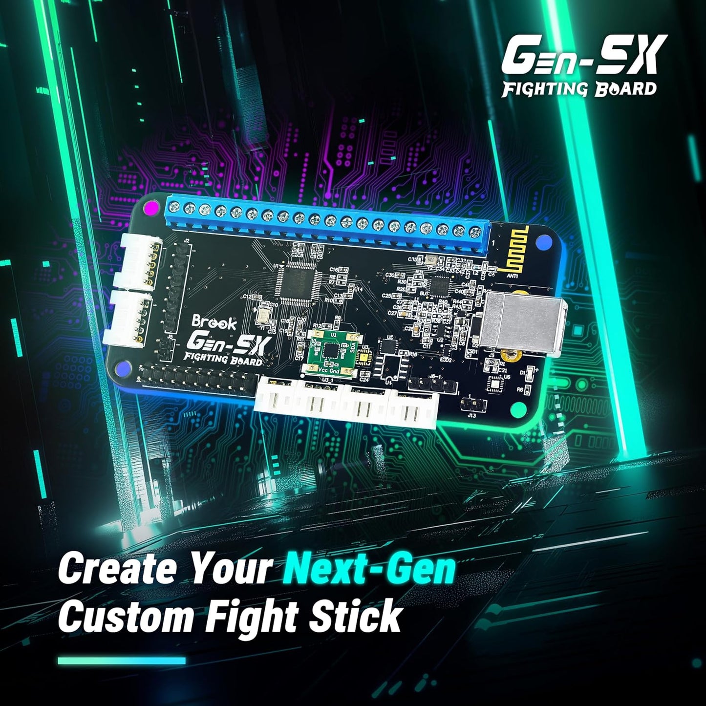 Brook Gaming Gen5X - Tablero de lucha multiplataforma definitivo co...