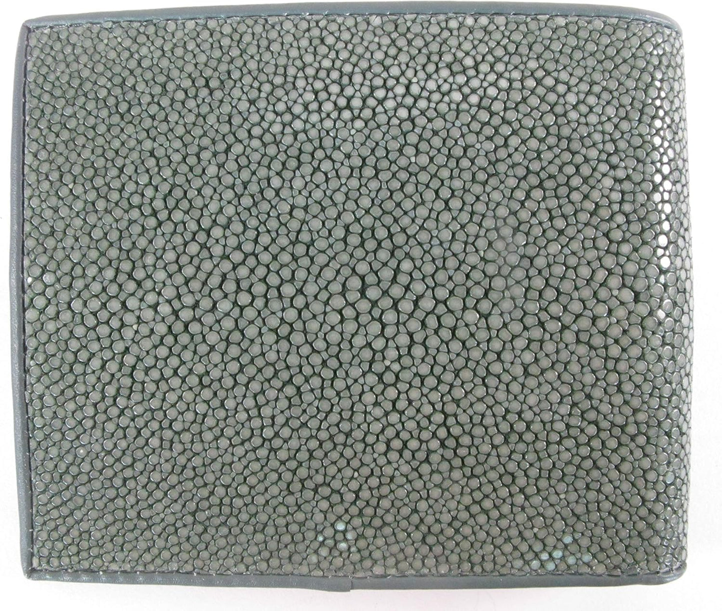 Pelgio Cartera plegable de cuero de piel de Shagreen pulido genuino...