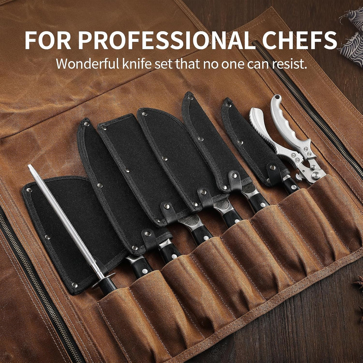 XCHIEF PRO Juego de cuchillos de chef, cuchillo de carnicero para d...