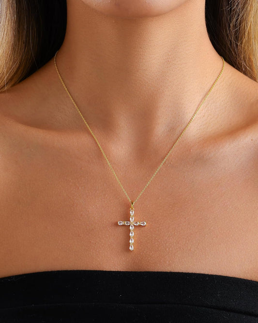 Solistra Collar de Cruz para Mujer, Collar con Colgante de Cruz de...