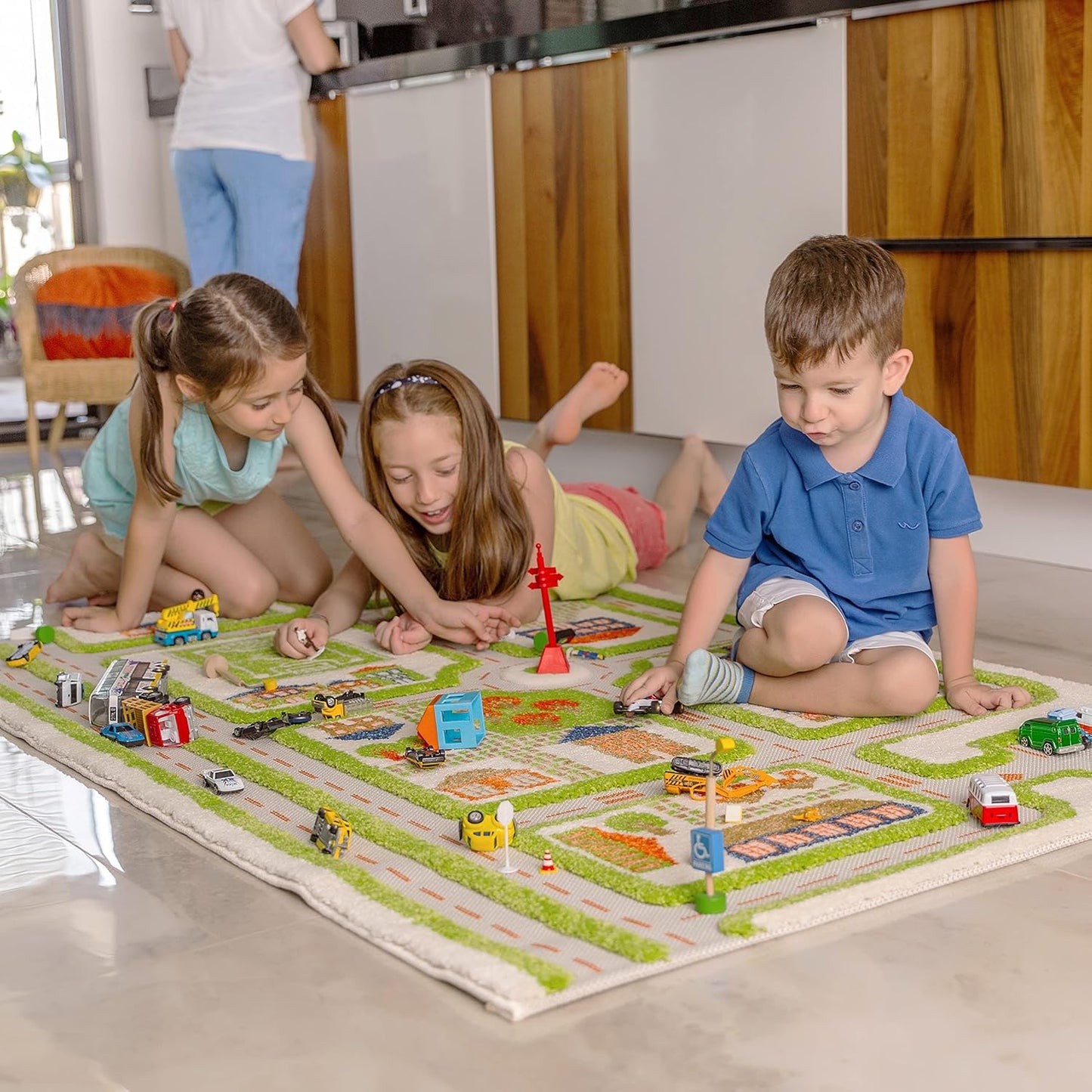 IVI Alfombras de Juego 3D, Verde Tráfico, 39 x 59 Pulgadas