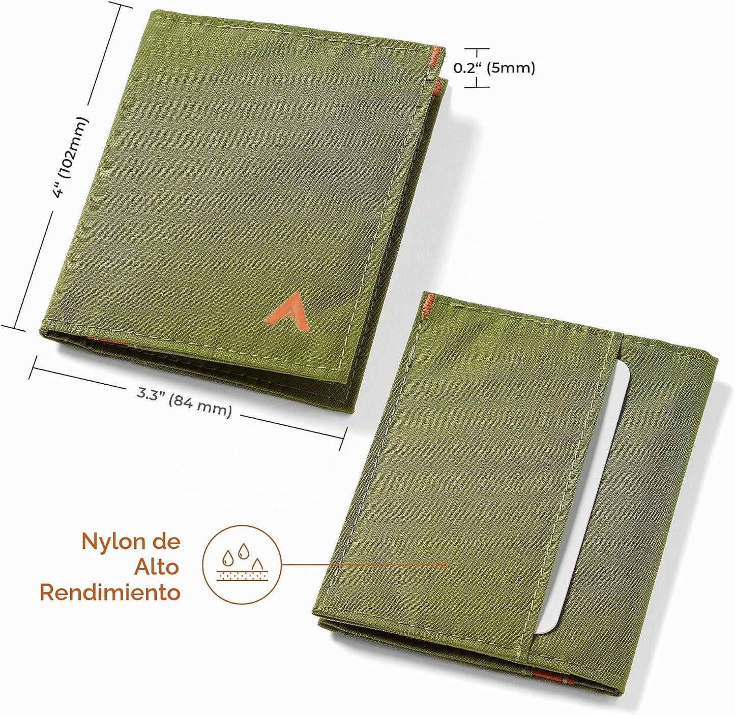Allett Cartera híbrida para tarjetas, nailon, bloqueo RFID, diseño...