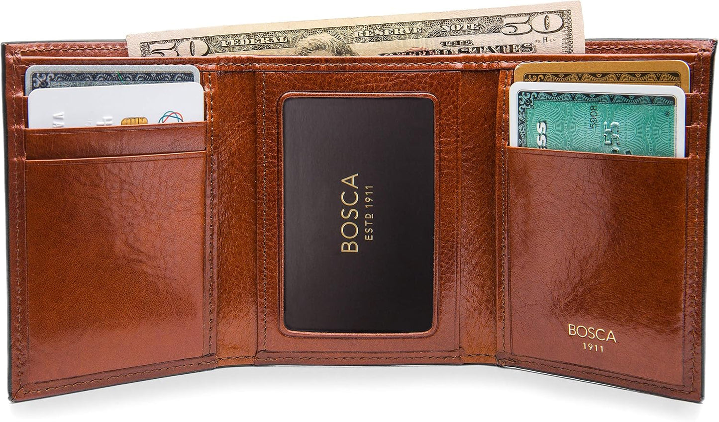 Bosca Doble I.D. Trifold para hombre