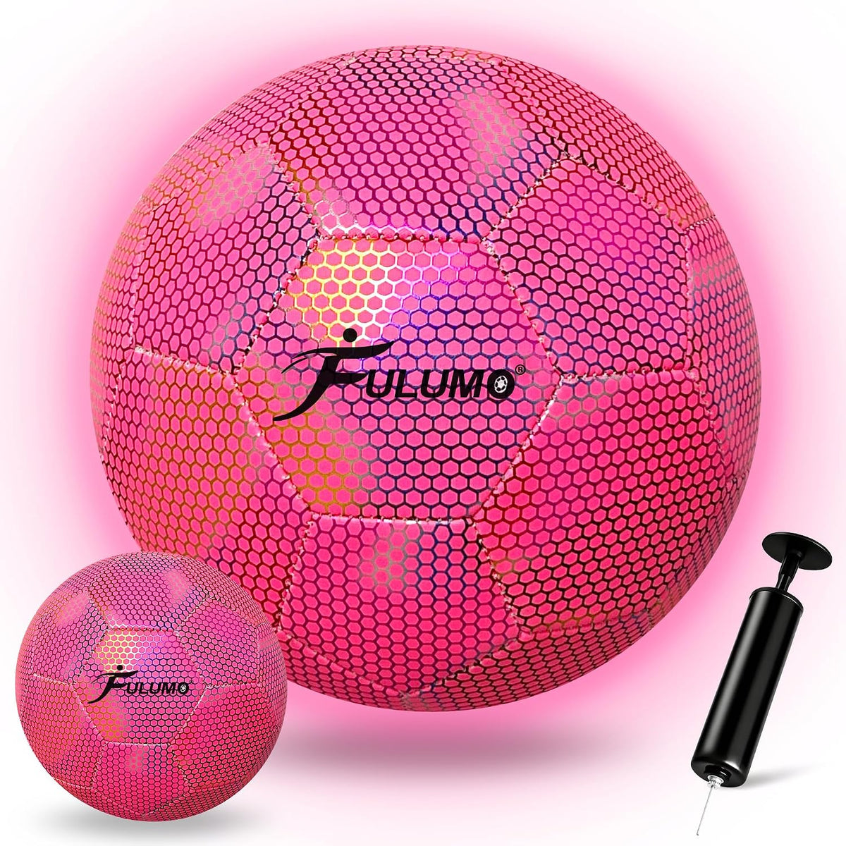FULUMO Balón de fútbol que brilla en la oscuridad Tamaño 5\/Tamaño...
