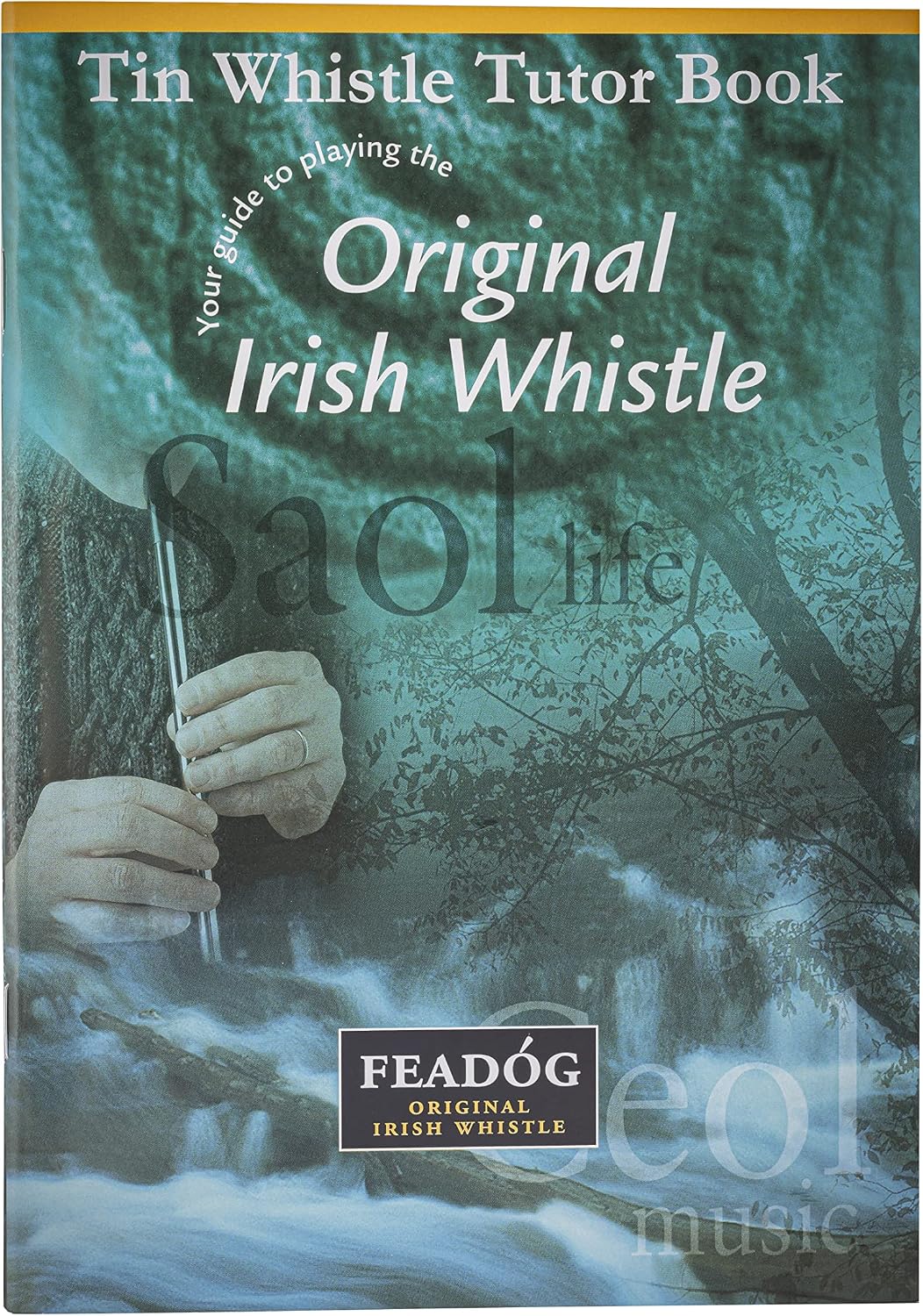 Feadóg - Silbato tradicional irlandés de latón en la llave de D con...