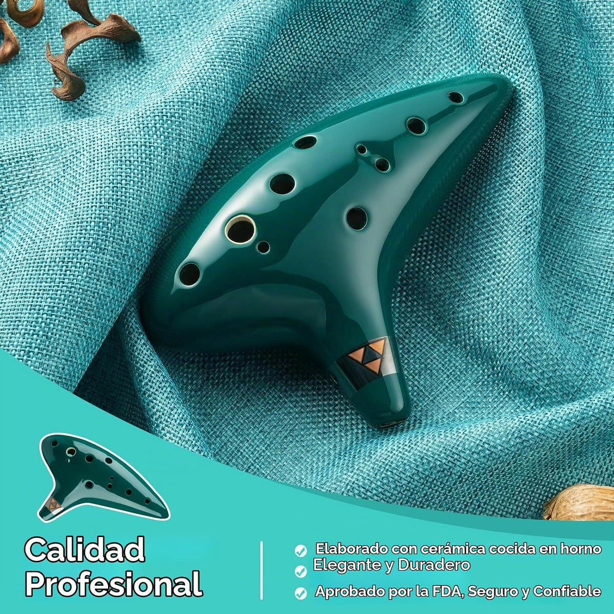 Ohuhu Zelda Ocarina Alto C de 12 hoyos con libro de canciones, rega...