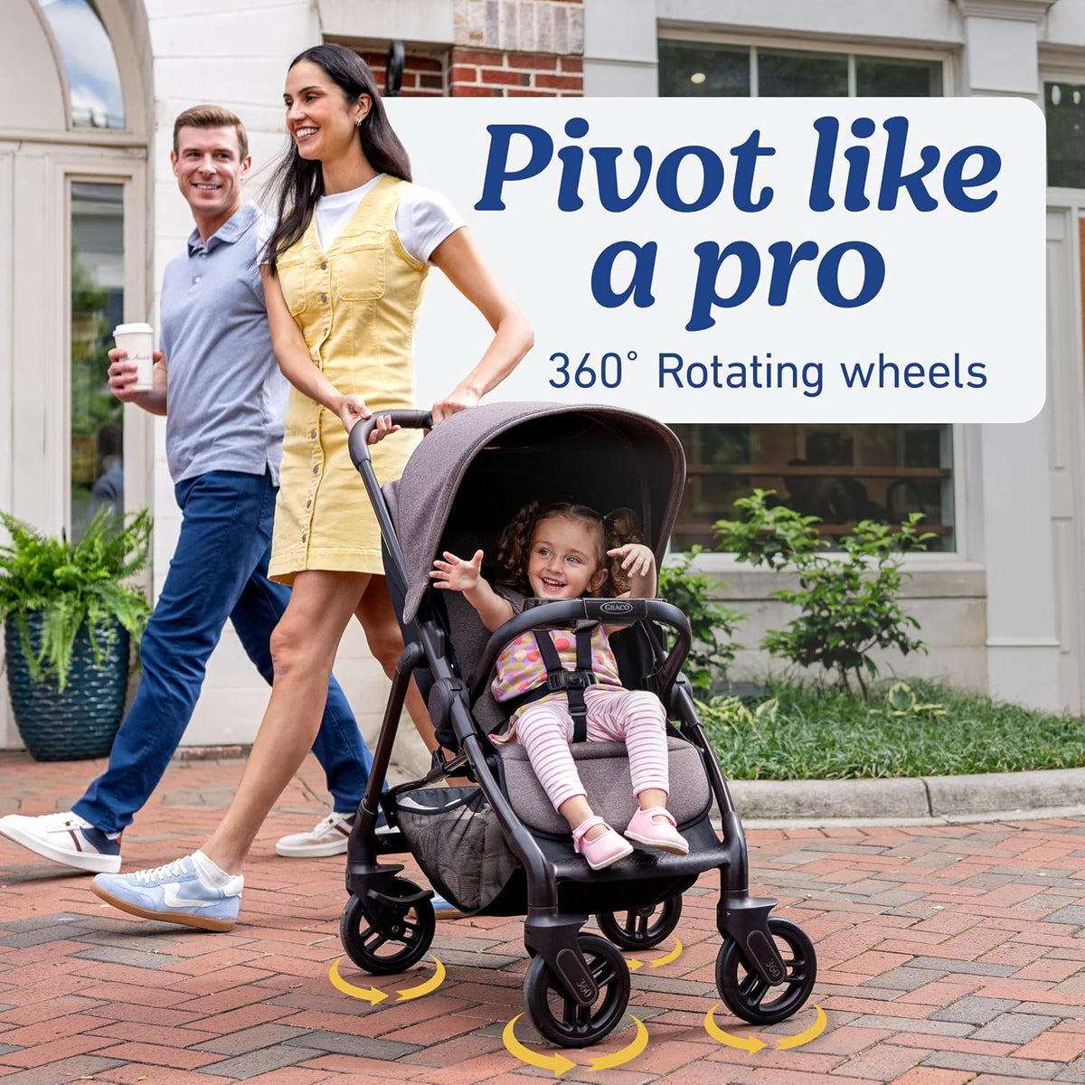 Graco Merge Stroller - Cochecito de bebé con ruedas giratorias y ru...