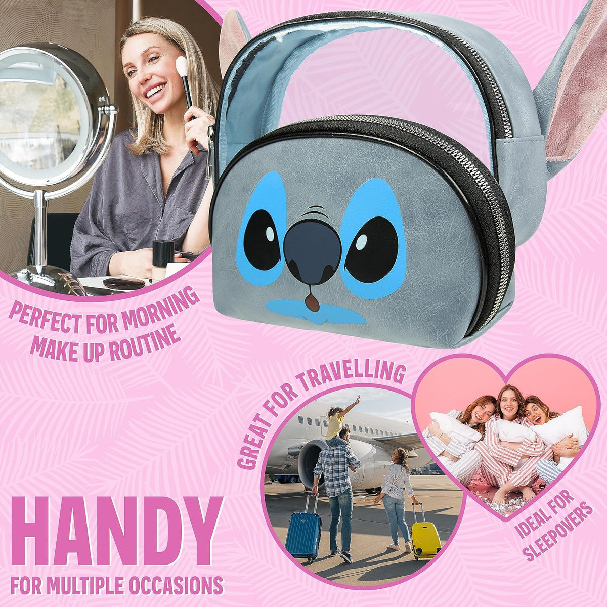 Regalos Disney Stitch para Niñas - Bolsa de Maquillaje de 2 Piezas...