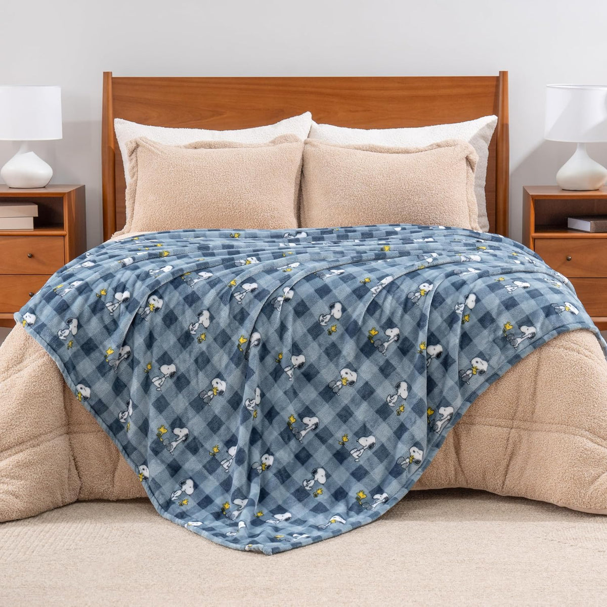Berkshire Blanket Peanuts® VelvetLoft® - Manta de felpa de Snoopy c...