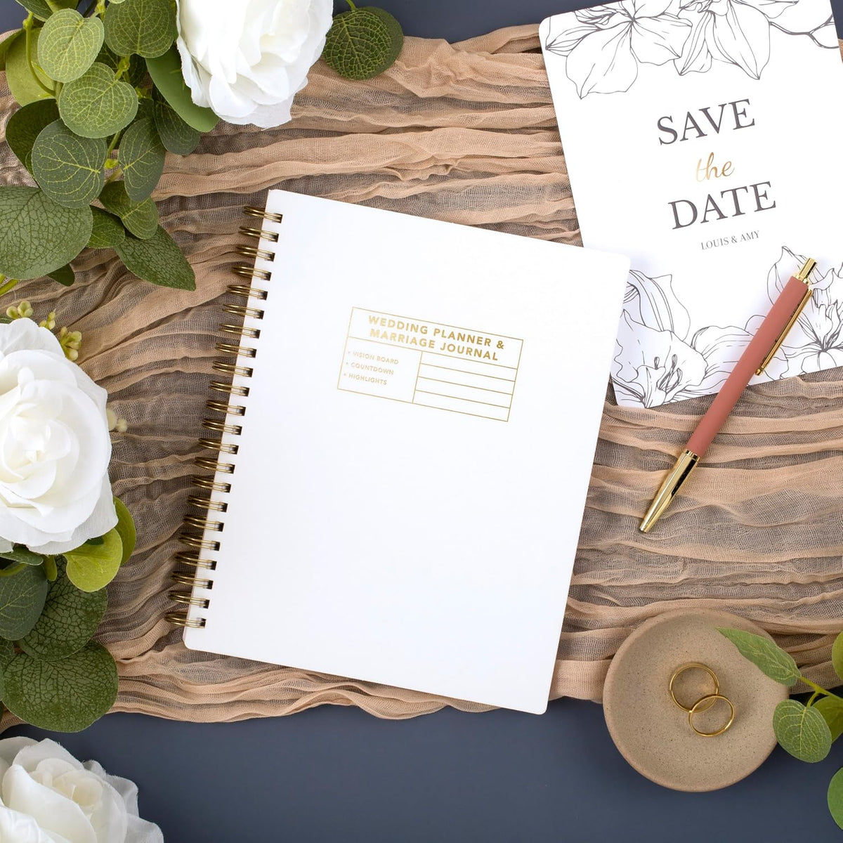 Mead Moments - Agenda de boda y diario de matrimonio, 6 x 8 pulgada...