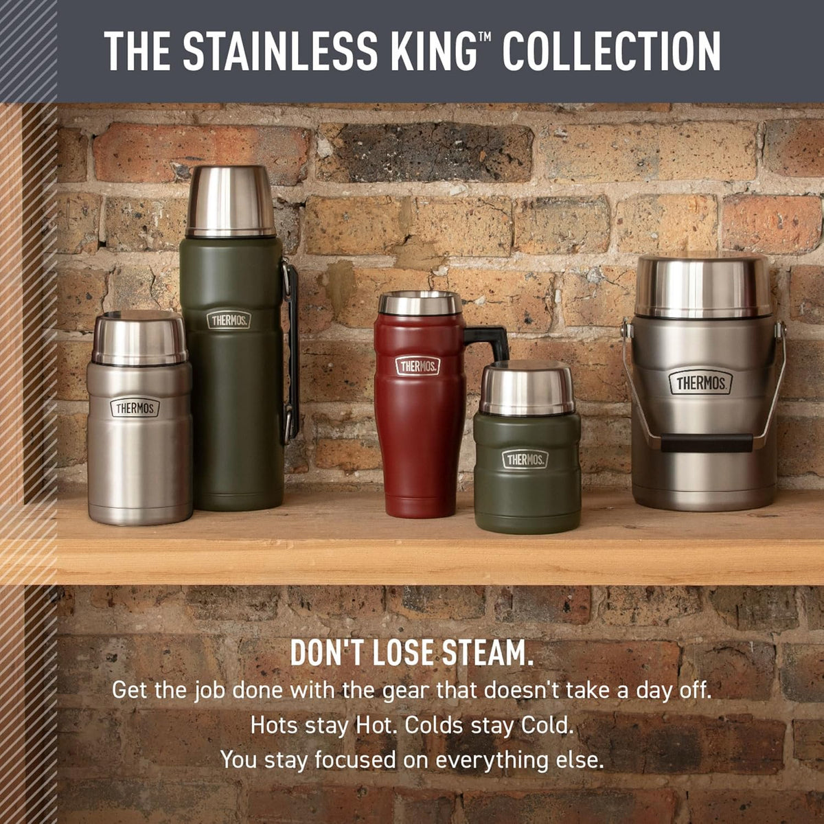 THERMOS Stainless King - Tarro de alimentos aislado al vacío con cu...