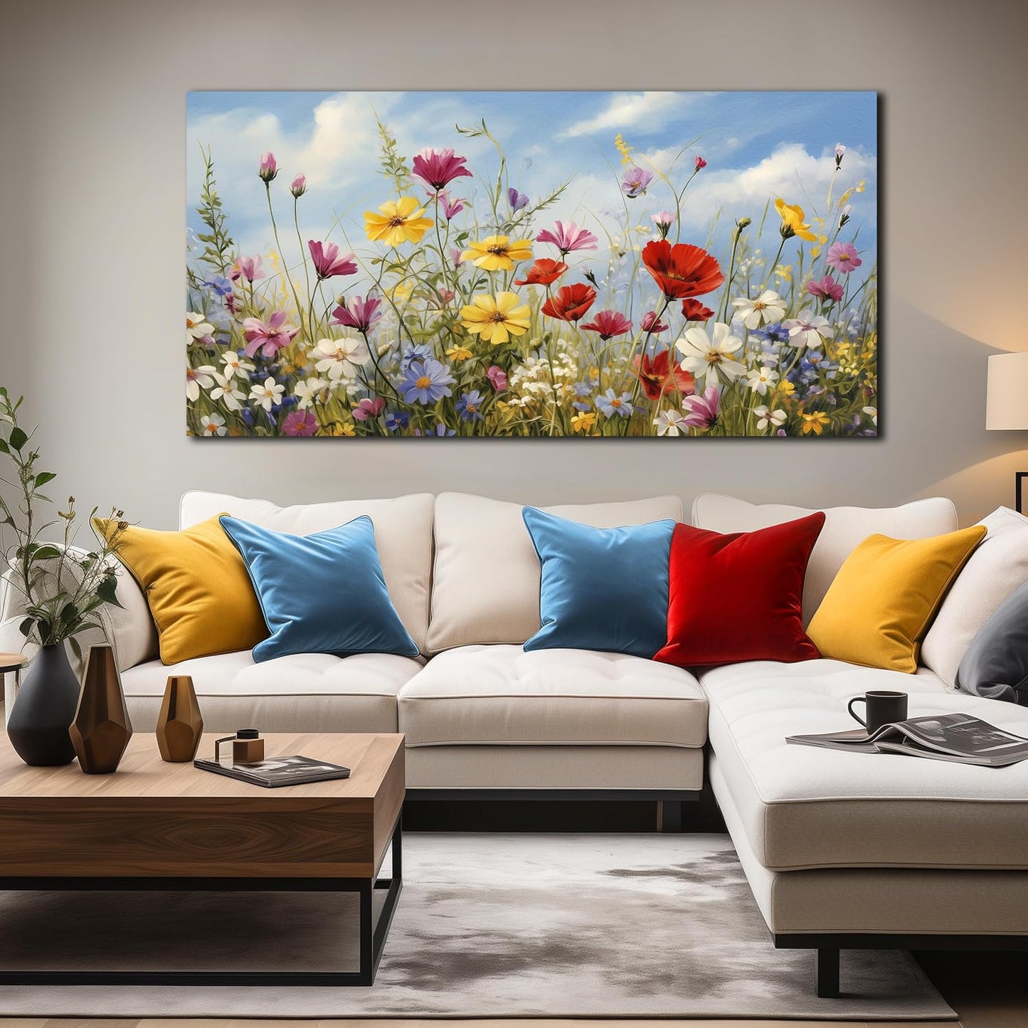 MDHKVPM Cuadros de flores para decoración de pared para dormitorio,...