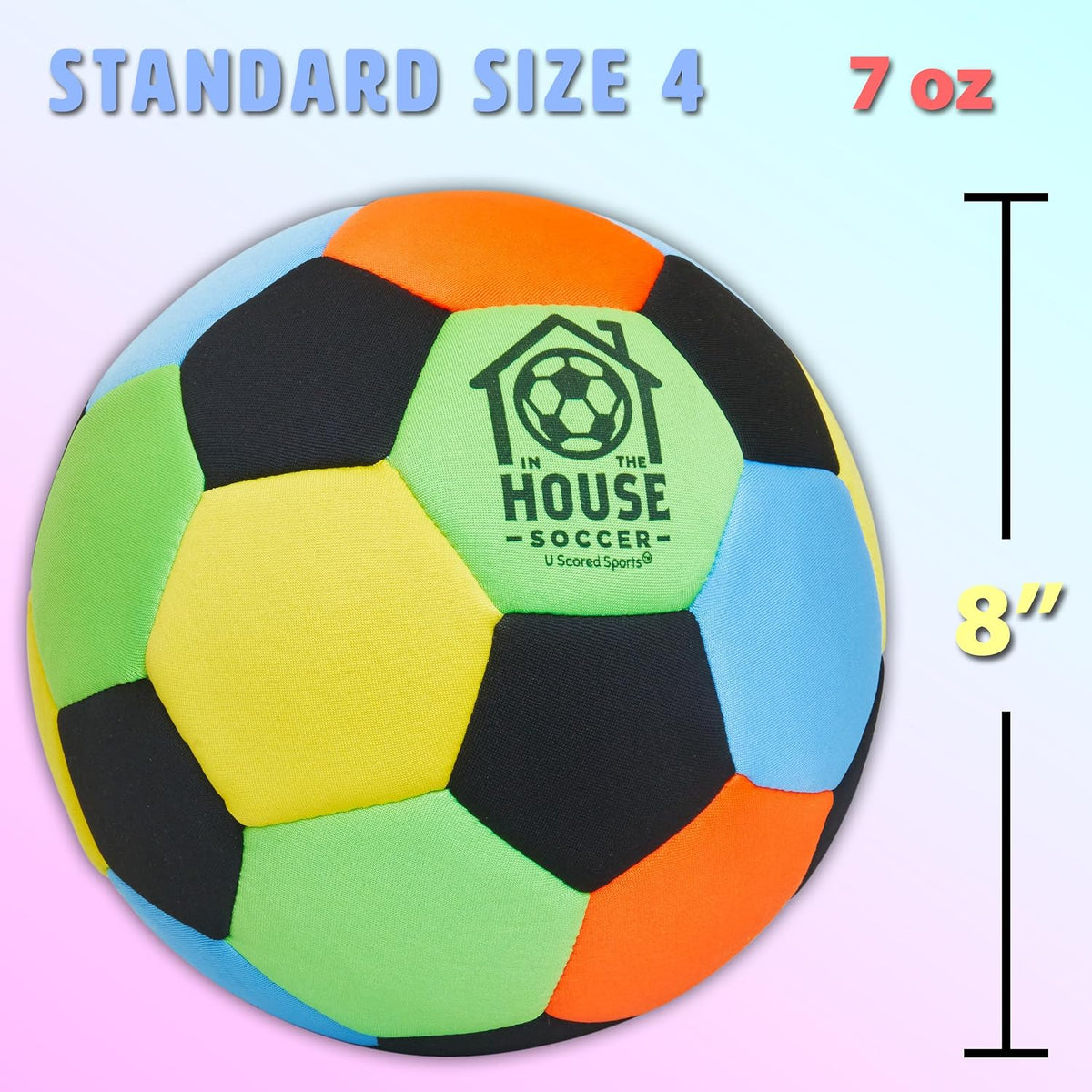 U Scored Sports in The House - Balón de fútbol acolchado tamaño 4 p...