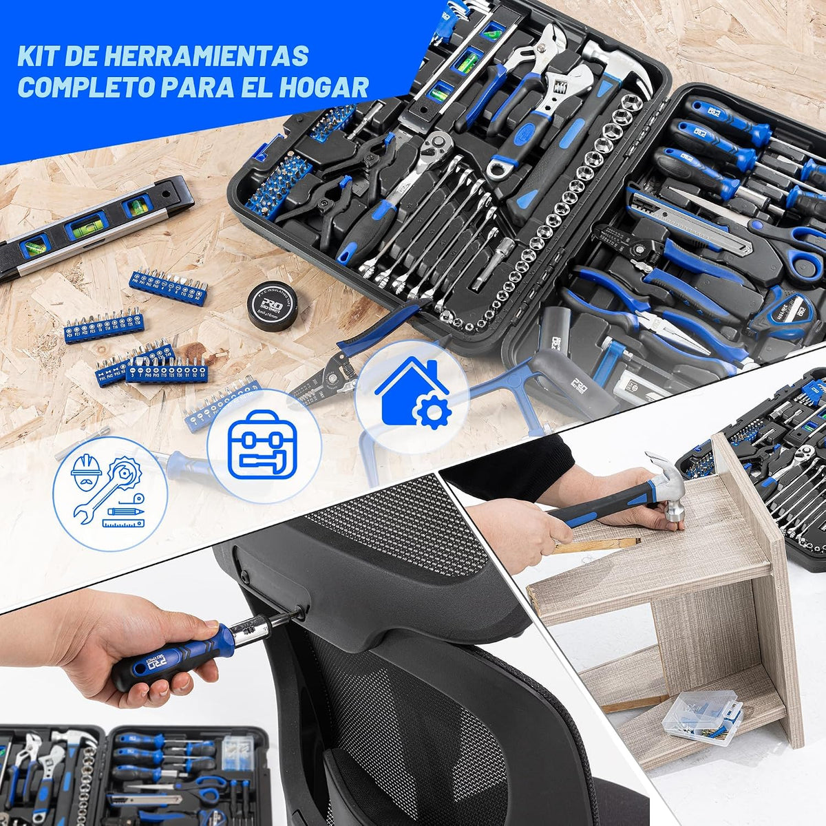 Prostormer Kit de herramientas de 259 piezas, juego de herramientas...