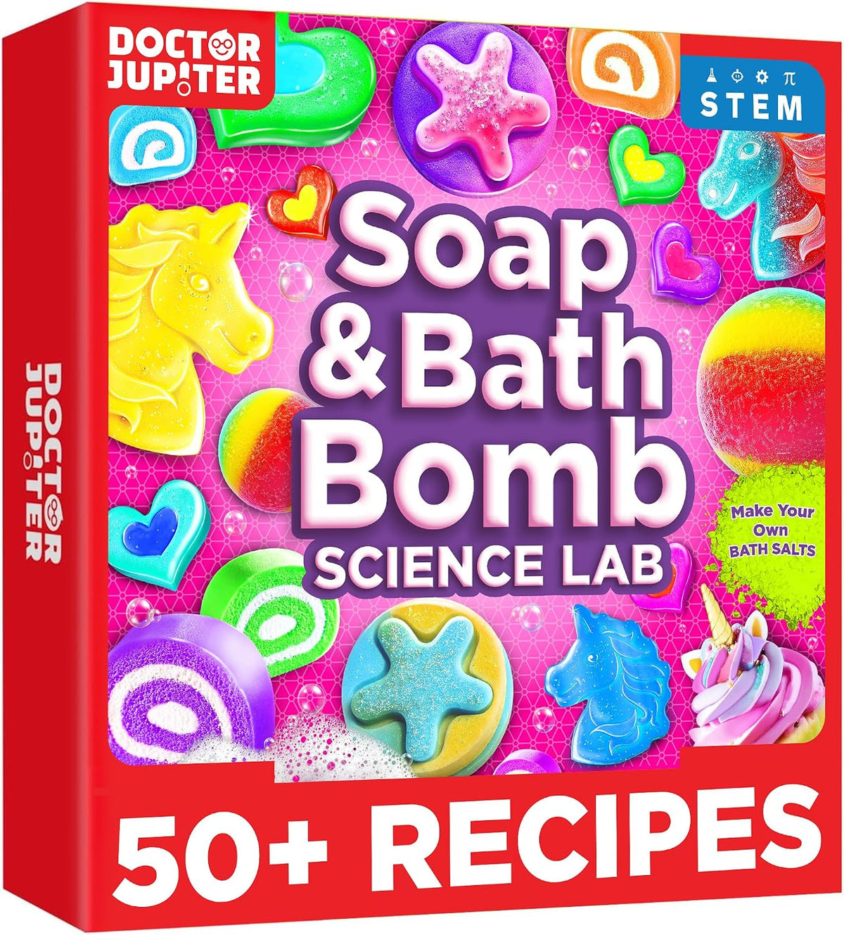 Doctor Jupiter Kit de fabricación de bombas de jabón y baño para ni...